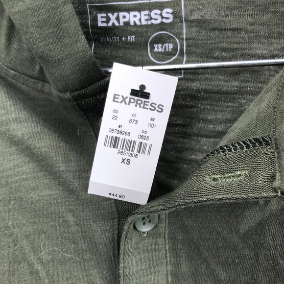 Express Men's Green Hoodie Shirt - Picture 2 of 4